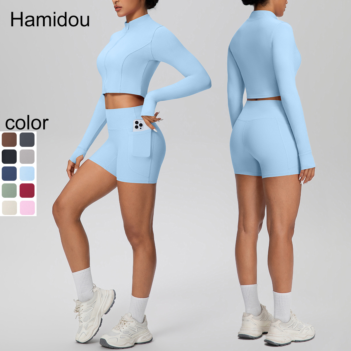 Yoga Fitness Logo Design - Hamidou 2pcs Woman Yoga Set Quick-Dry