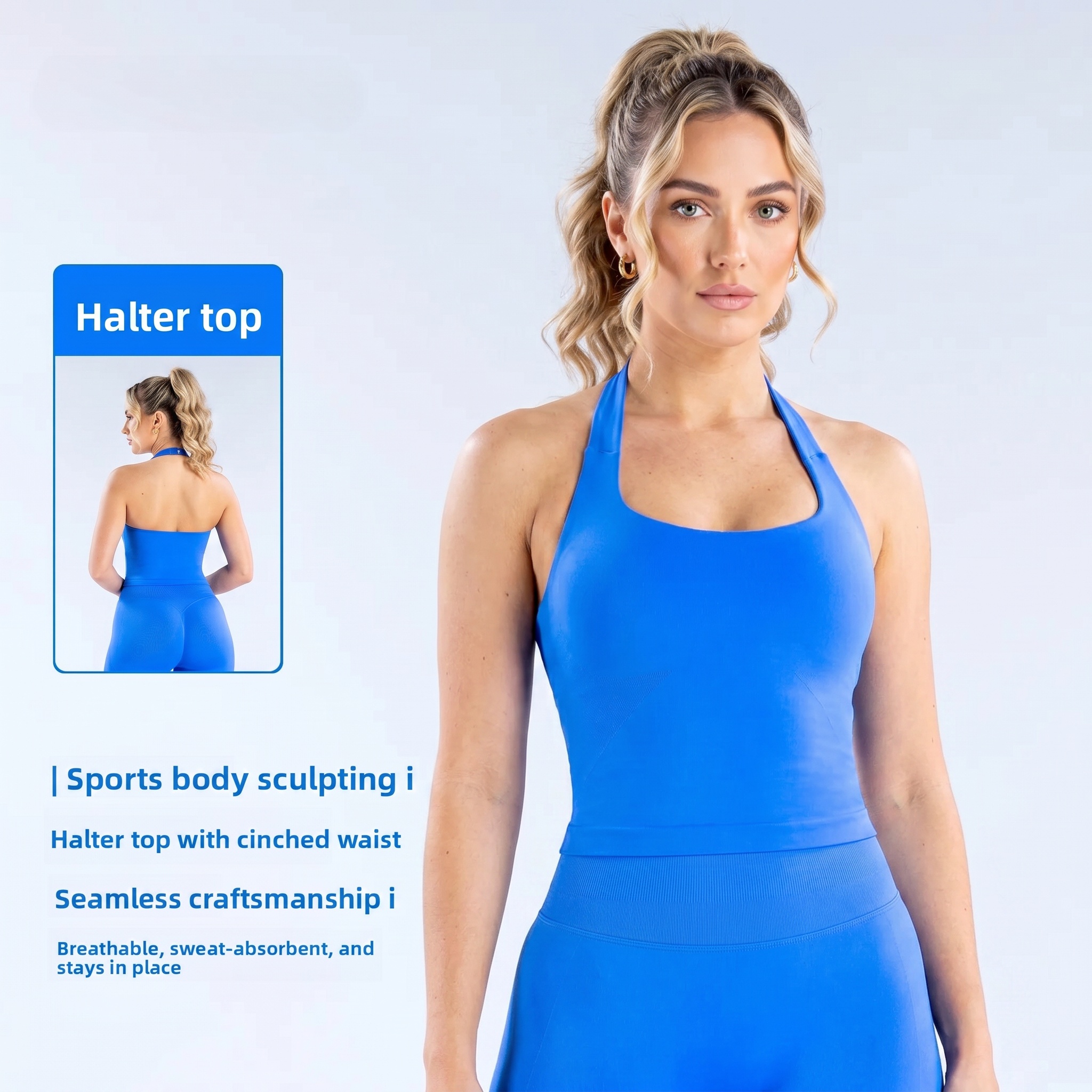 Yoga Fitness Tapis - DenyfFitness Halter Top Woman Gym Clothes