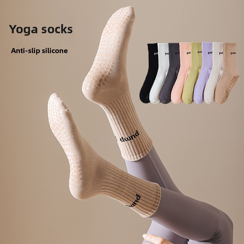 Women Mid Tube Yoga Socks Anti - Yoga Fitness Dance avaliação e preço