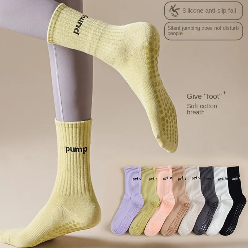 Women Mid Tube Yoga Socks Anti - Yoga Fitness Dance avaliação e preço