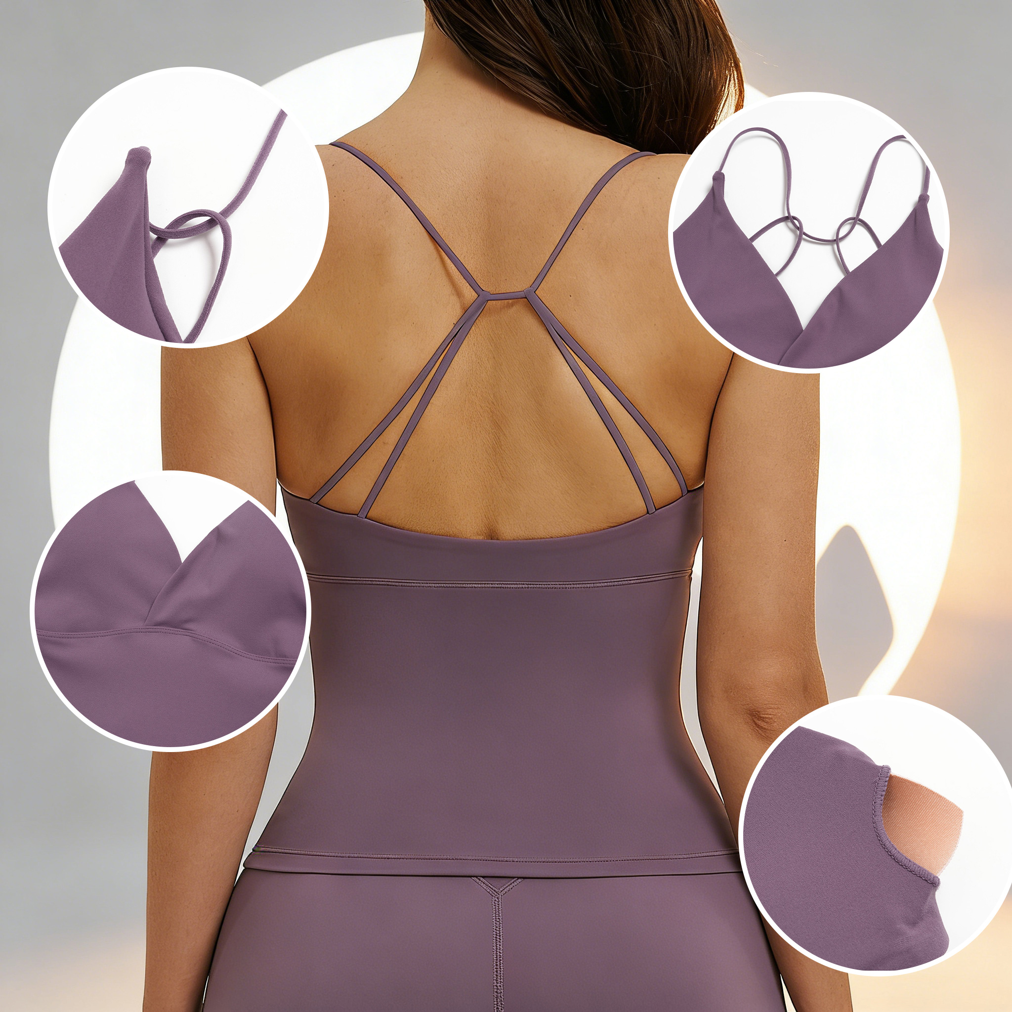 Yoga Tank Top with Pads Backle - Yoga Fitness Tapis avaliação e preço