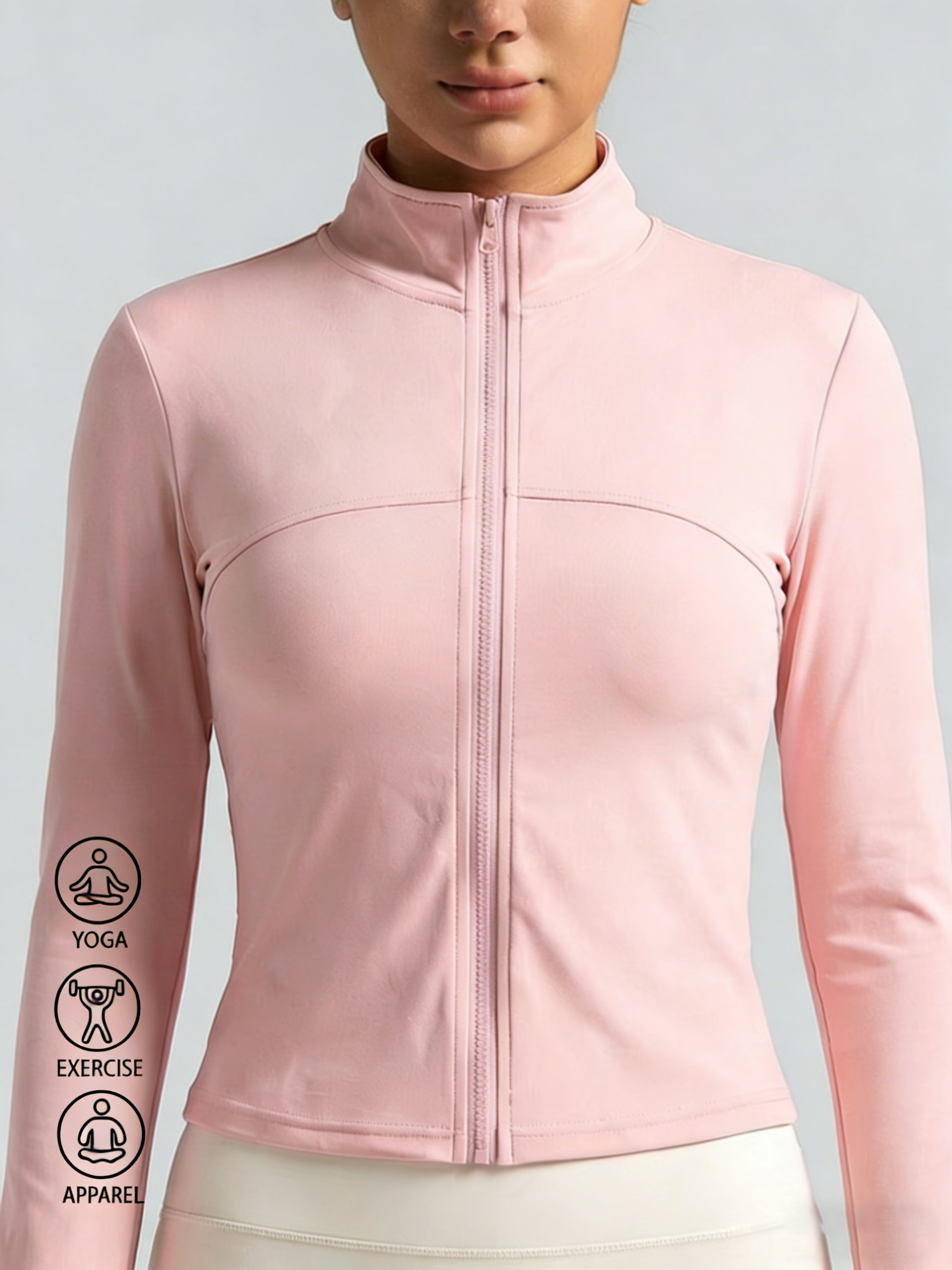 New Women Light pink Yoga Coat - Yoga & Fitness With Faye The Well Being Studio Abbots Langley avaliação e preço