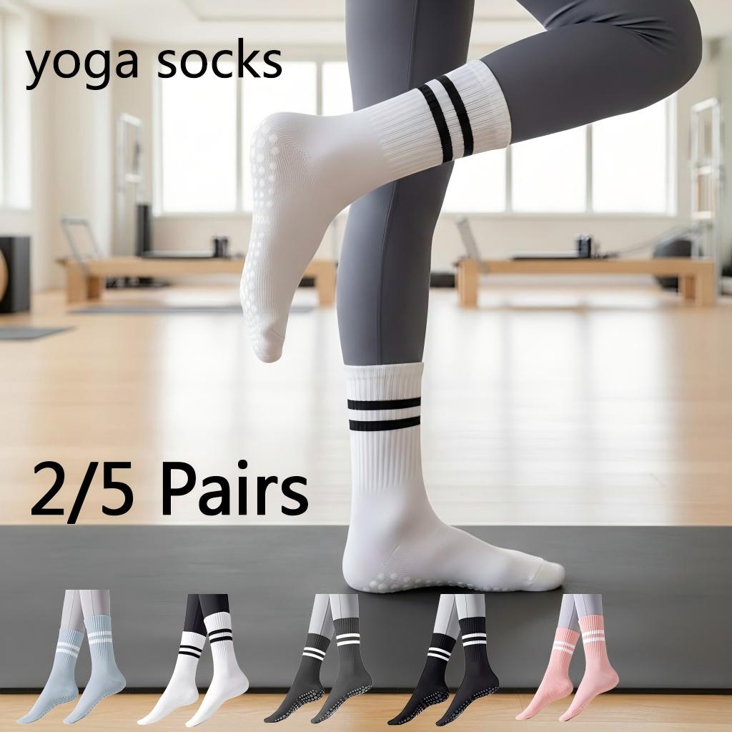 Women Non Slip Yoga Socks, Gri - Yoga Fitness Dance avaliação e preço
