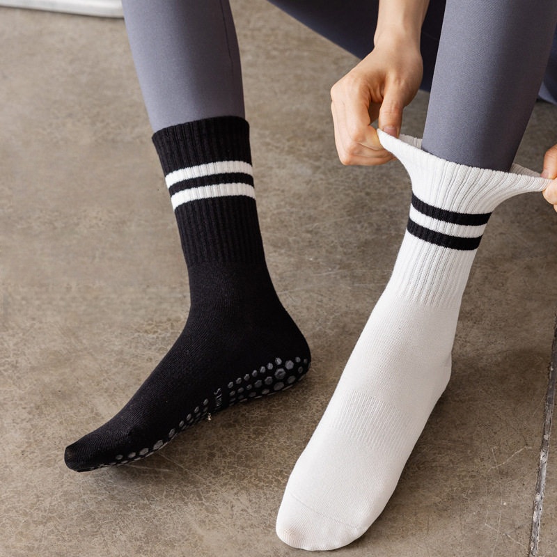 Women Non Slip Yoga Socks, Gri - Yoga Fitness Dance avaliação e preço