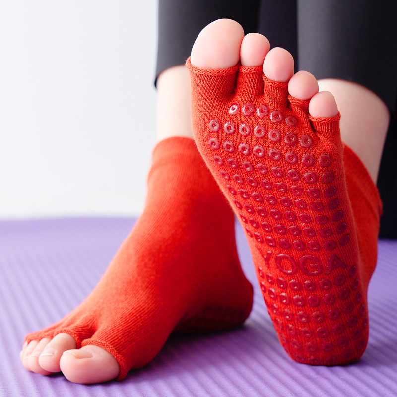 Yoga Socks Half Toe Anti-Slip  - Yoga Fitness Dance avaliação e preço