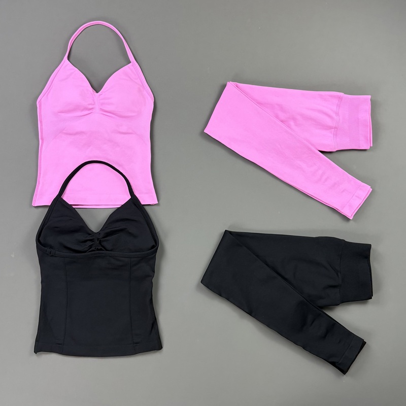 Seamless Gym Leggings Set Wome - Yoga Fitness Zumba avaliação e preço