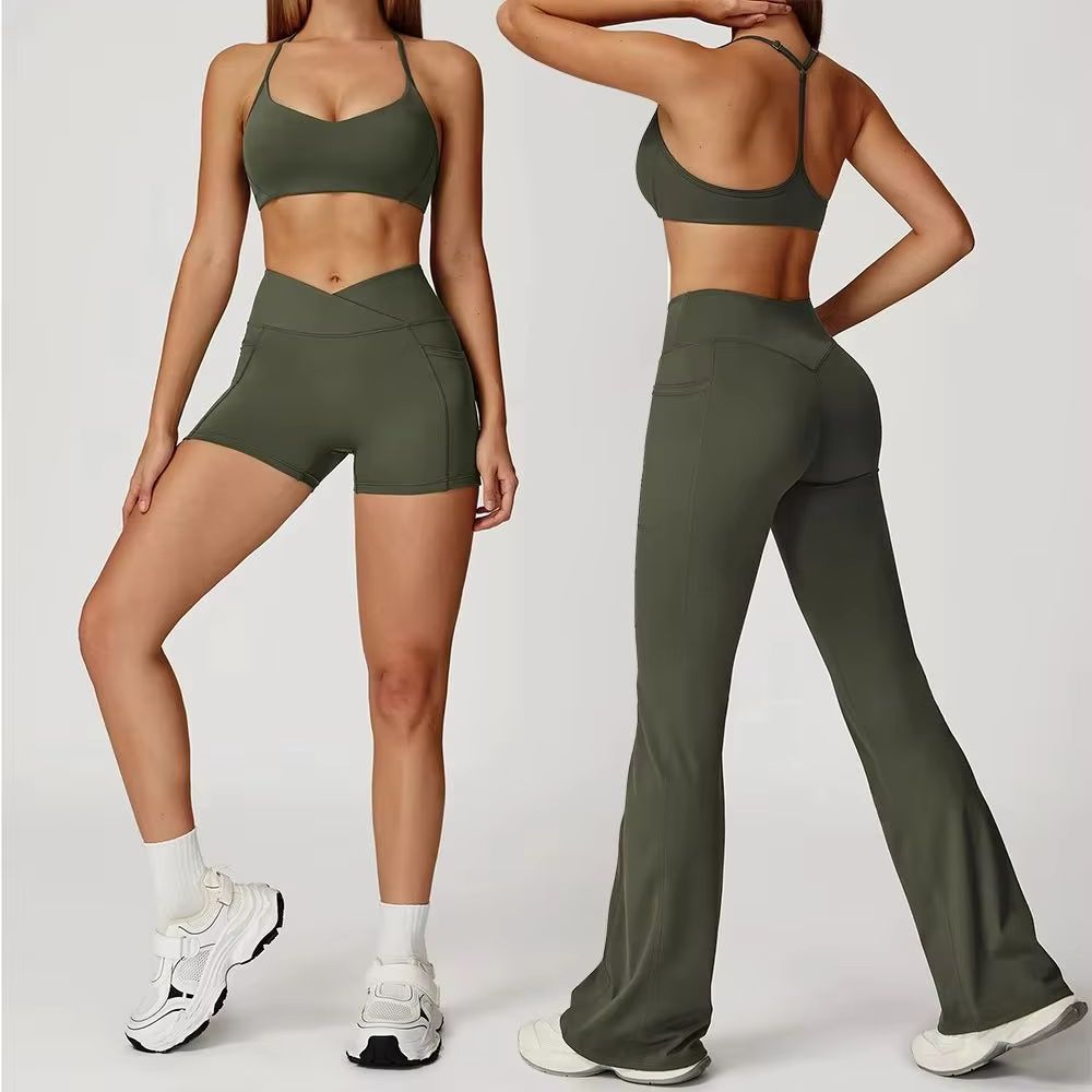 2PCS Sports Bra Women's Tracks - Yoga Fitness Zumba avaliação e preço