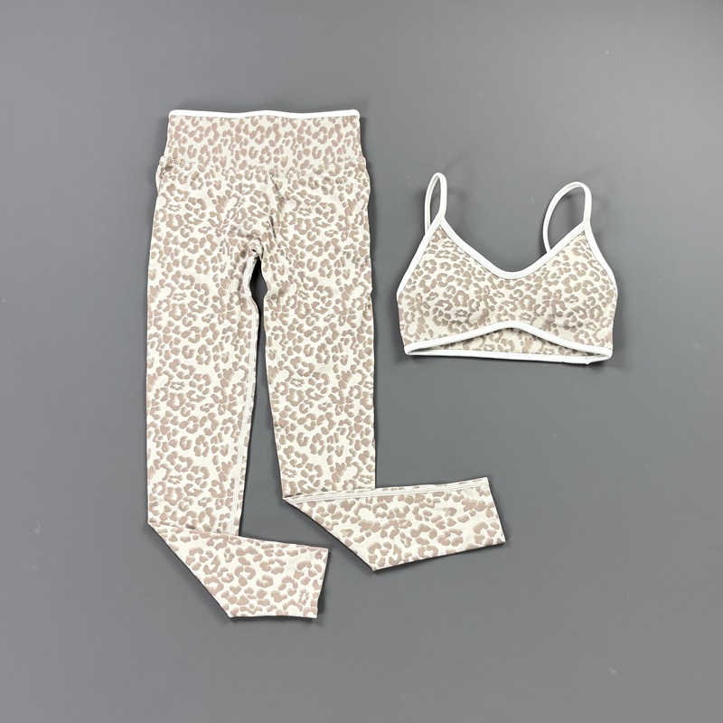 2Pcs HISTELLO Leopard Print Wo - Yoga Fitness Zumba avaliação e preço