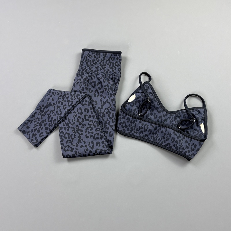 2Pcs HISTELLO Leopard Print Wo - Yoga Fitness Zumba avaliação e preço