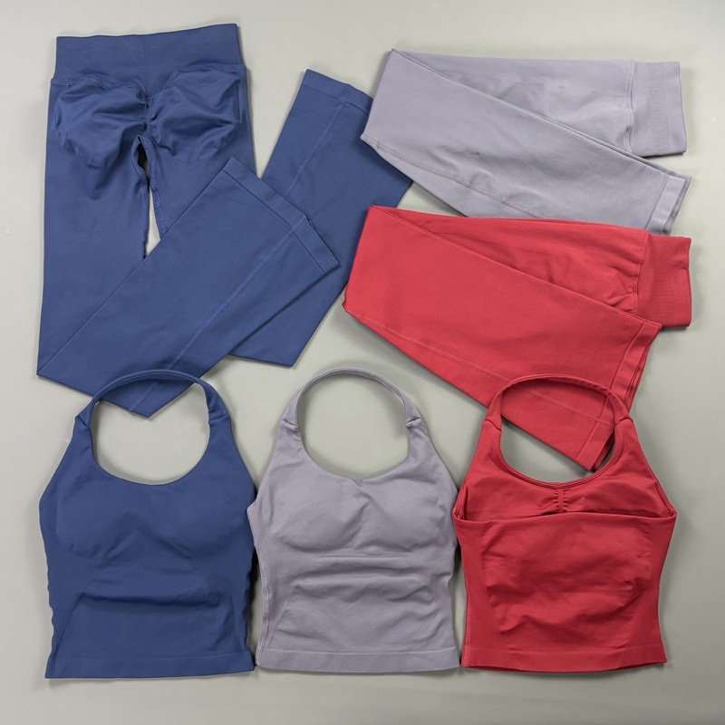 2Pcs Flare Leggings Set Seamle - Yoga Fitness Zumba avaliação e preço
