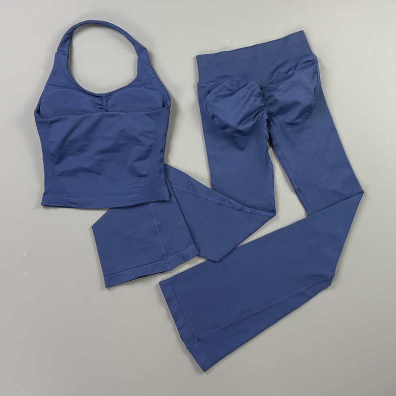 2Pcs Flare Leggings Set Seamle - Yoga Fitness Zumba avaliação e preço