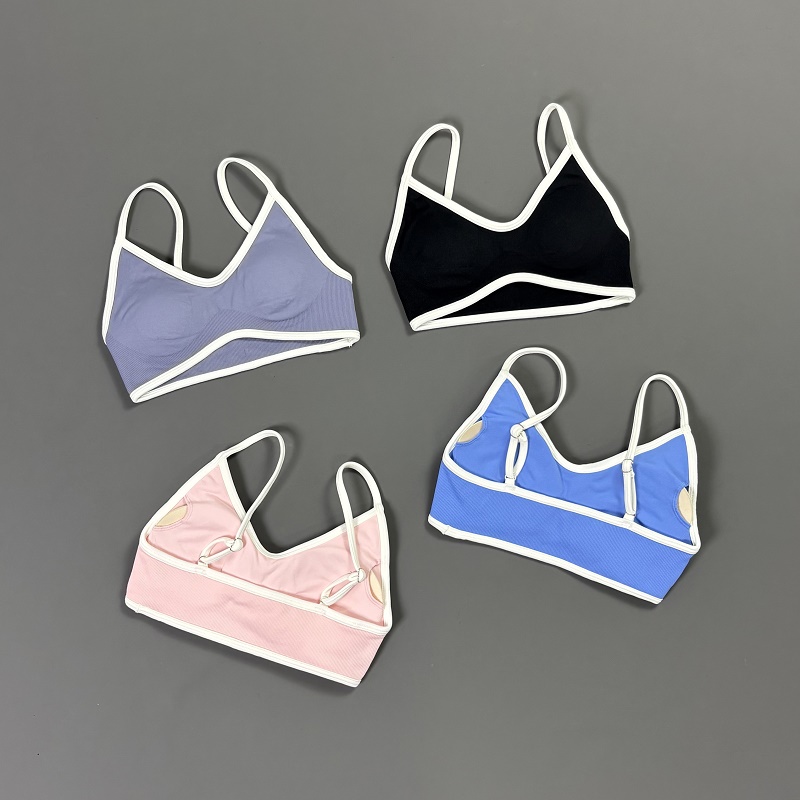 Women Contrastline Yoga Bra V  - Yoga Fitness Tapis avaliação e preço