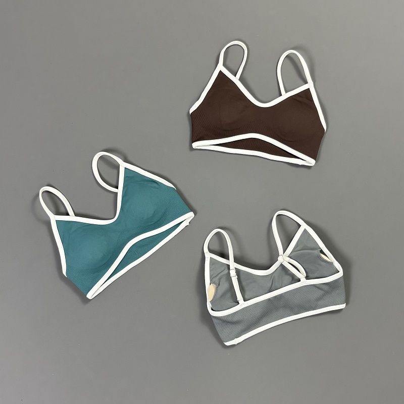Women Contrastline Yoga Bra V  - Yoga Fitness Tapis avaliação e preço