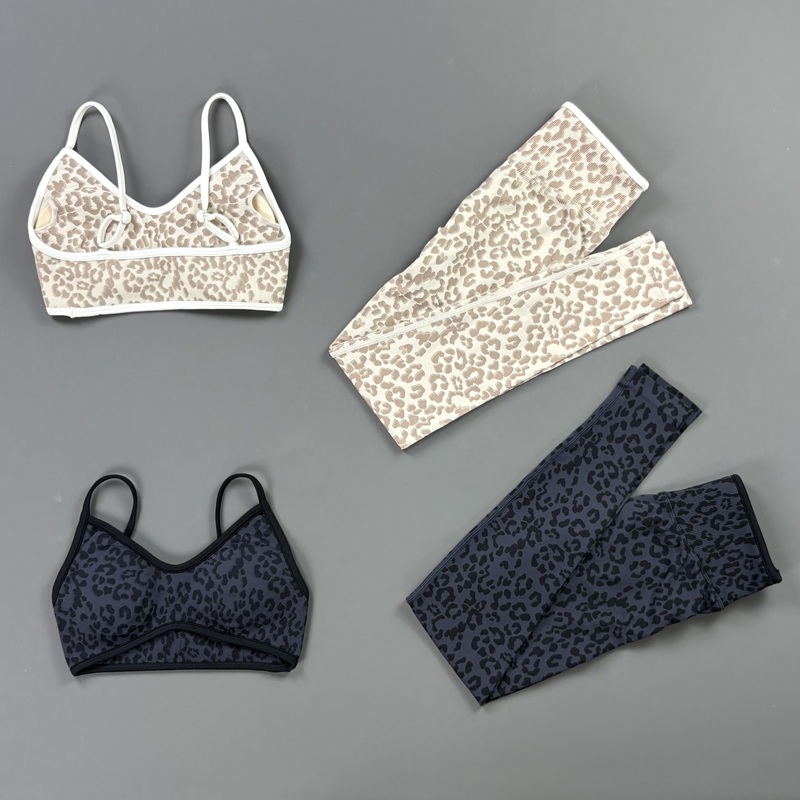 HISTELLO 2Pcs Leopard Yoga Bra - Yoga Fitness Zumba avaliação e preço
