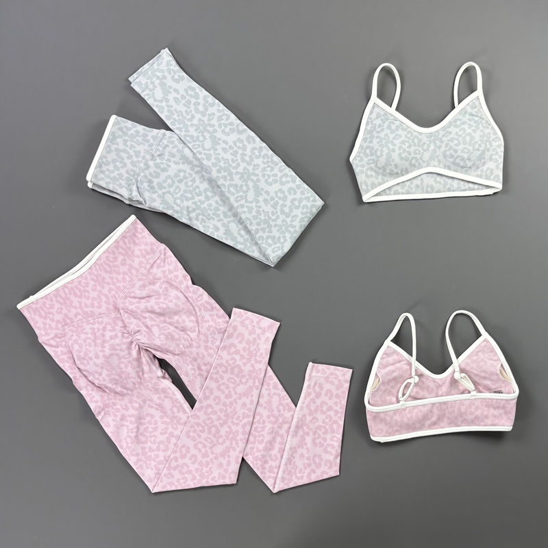 HISTELLO 2Pcs Leopard Yoga Bra - Yoga Fitness Zumba avaliação e preço