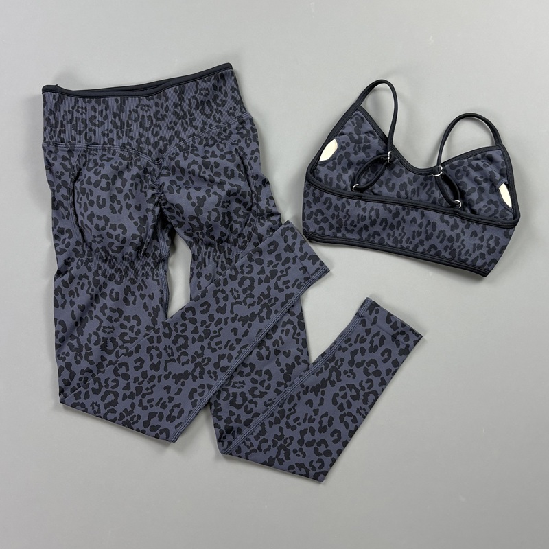 HISTELLO 2Pcs Leopard Yoga Bra - Yoga Fitness Zumba avaliação e preço