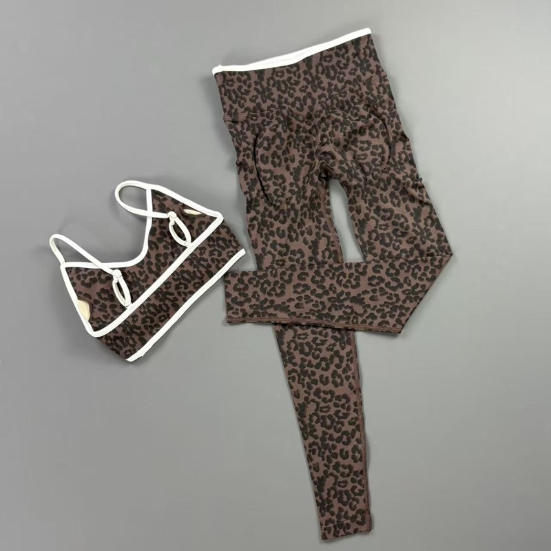 HISTELLO 2Pcs Leopard Yoga Bra - Yoga Fitness Zumba avaliação e preço