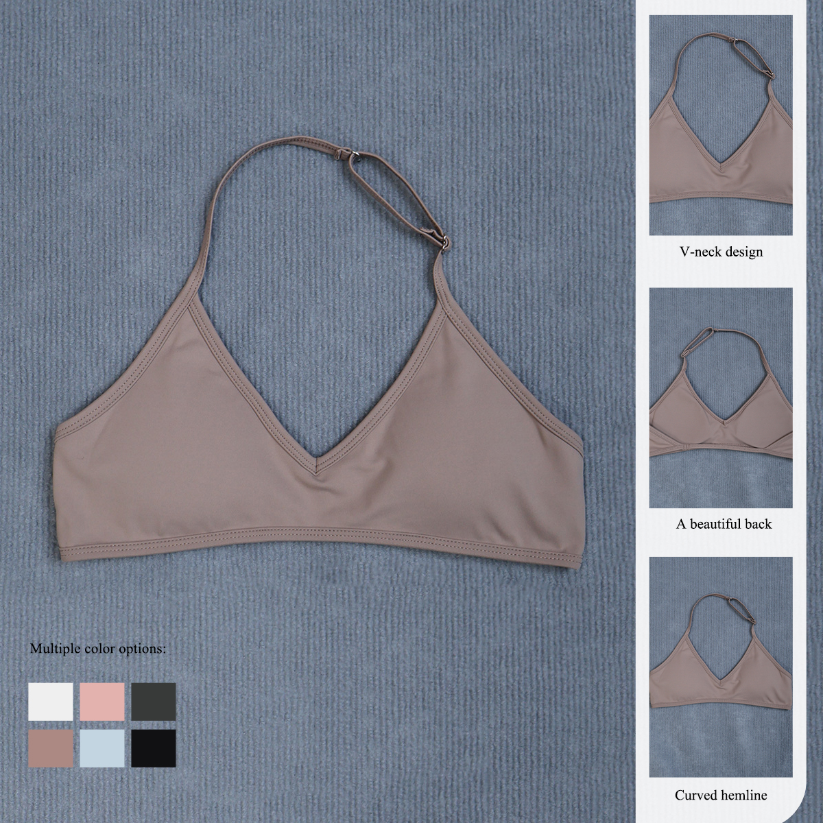 Women's Summer Halter Neck Pad - Yoga Fitness Tapis avaliação e preço