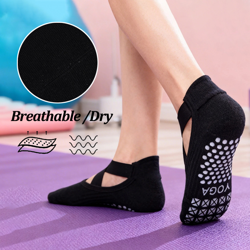 Women Non-Slip Yoga Socks Sili - Yoga Fitness Dance avaliação e preço