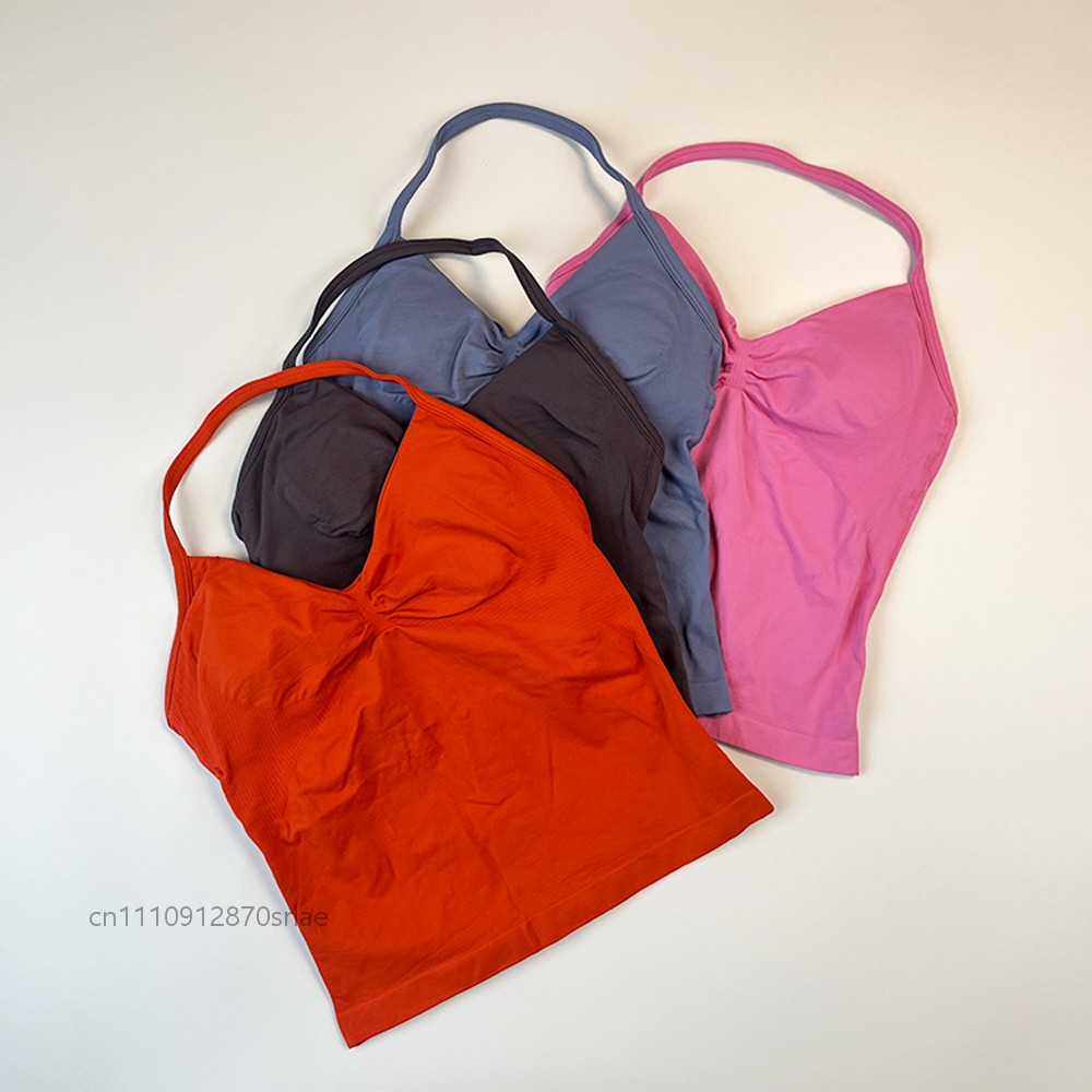 Women's Seamless Halter Strapp - Yoga Fitness Tapis avaliação e preço
