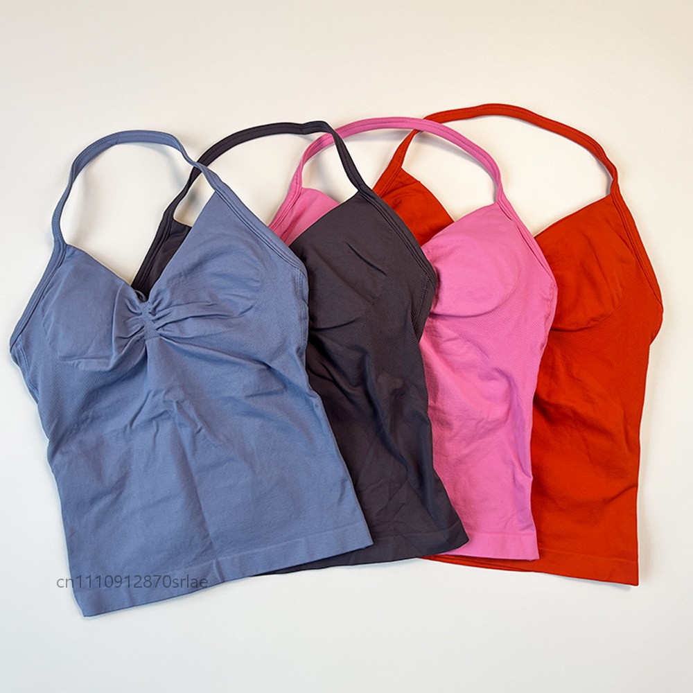 Women's Seamless Halter Strapp - Yoga Fitness Tapis avaliação e preço