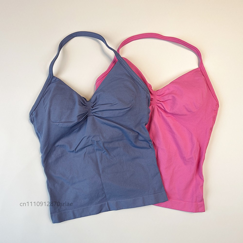 Women's Seamless Halter Strapp - Yoga Fitness Tapis avaliação e preço