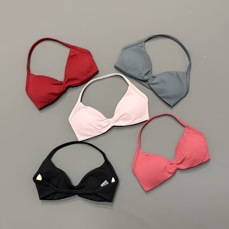 Women Halter Sports Bra V-Neck - Yoga Fitness Tapis avaliação e preço