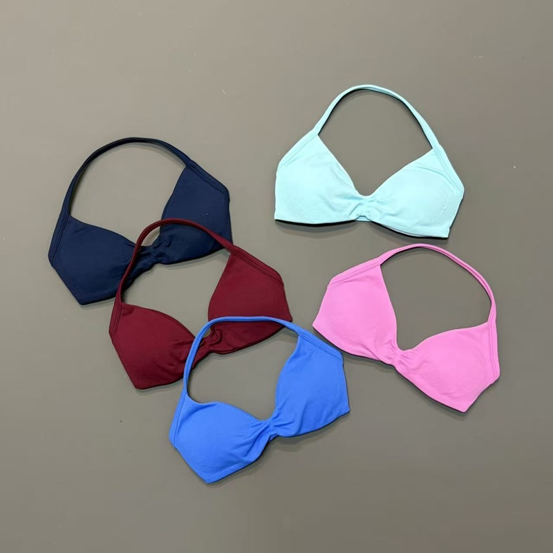 Women Halter Sports Bra V-Neck - Yoga Fitness Tapis avaliação e preço