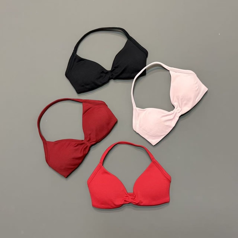 Women Halter Sports Bra V-Neck - Yoga Fitness Tapis avaliação e preço