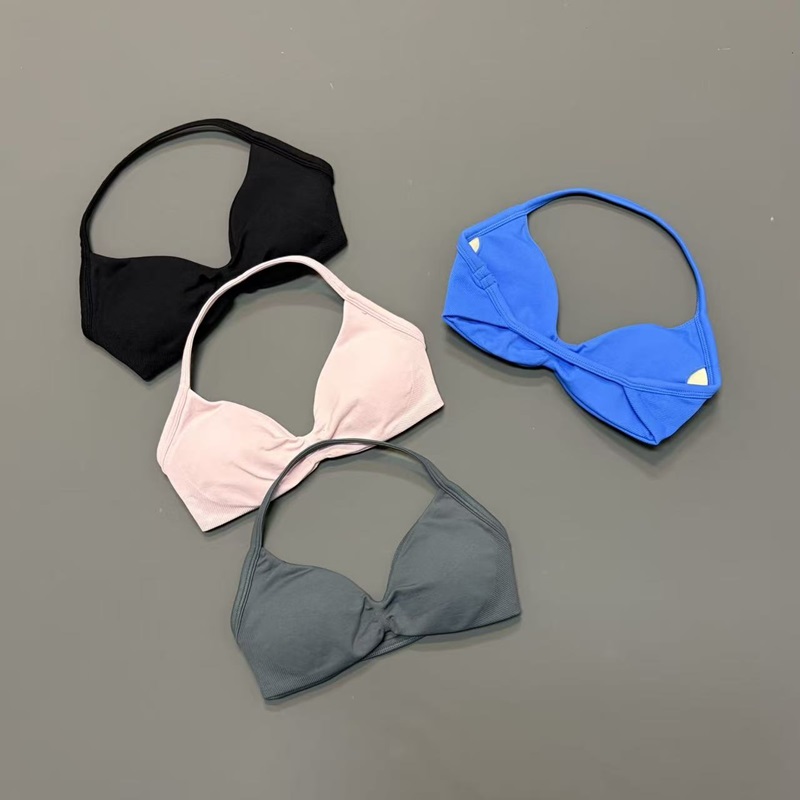 Women Halter Sports Bra V-Neck - Yoga Fitness Tapis avaliação e preço