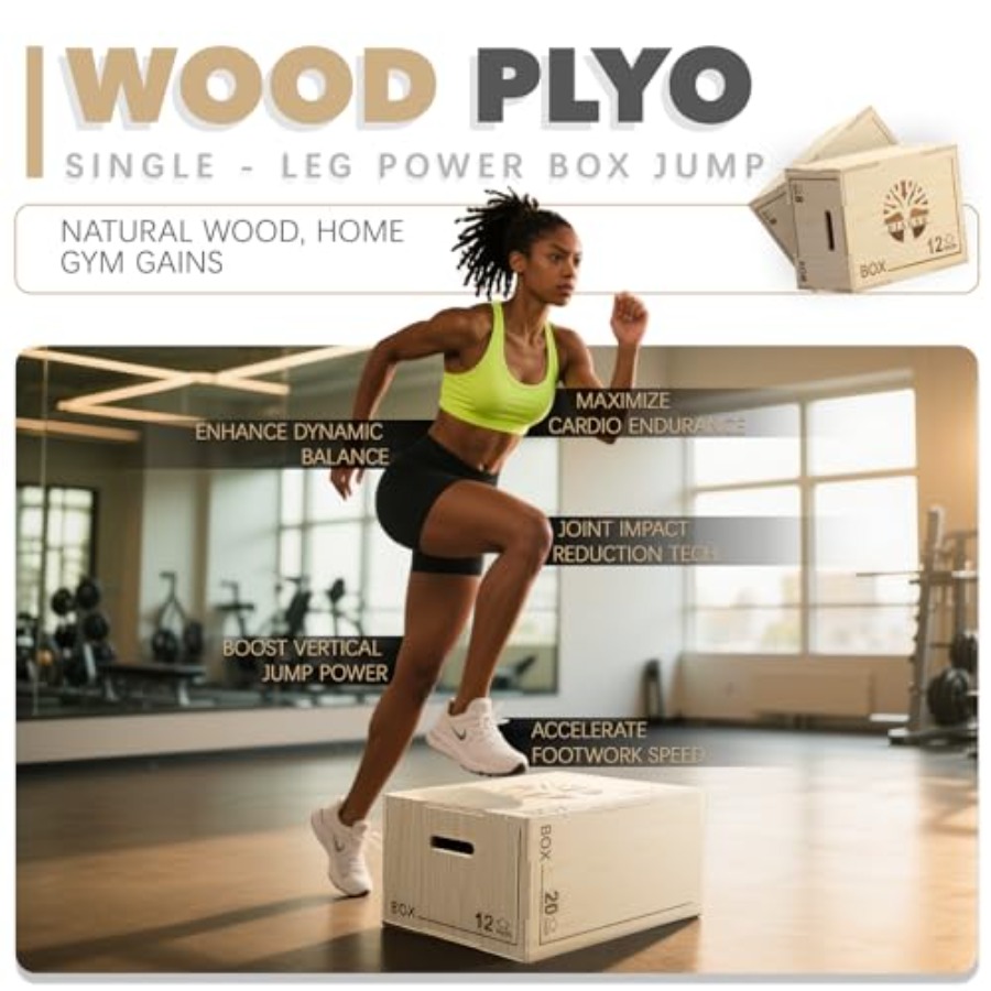Plyo Box - 3-in-1 wood plyomet - Plyo Jump Box avaliação e preço