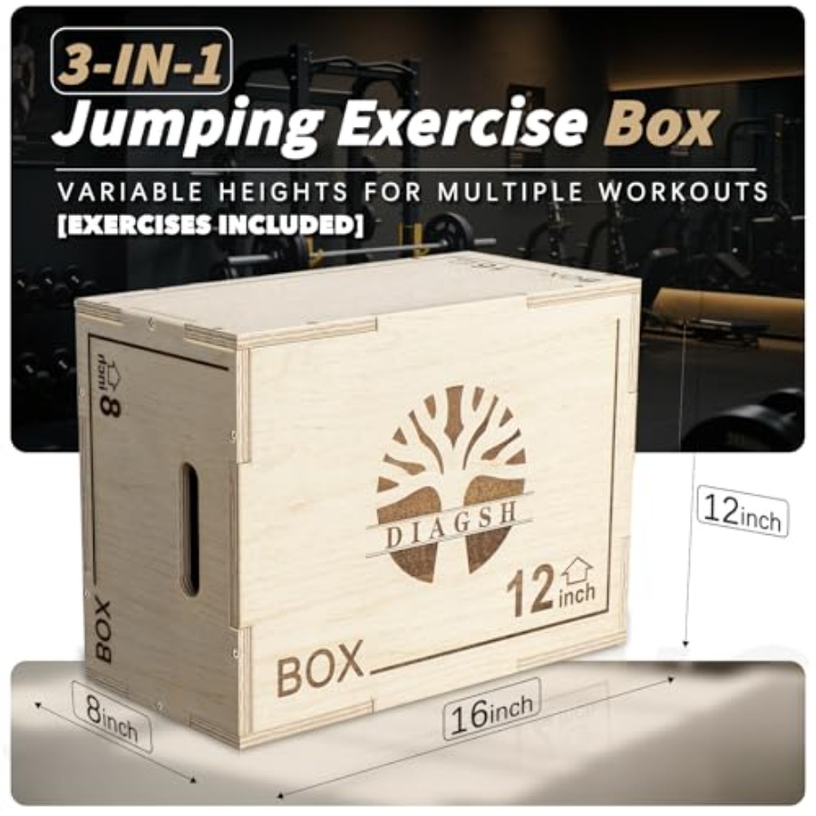 Plyo Box - 3-in-1 wood plyomet - Plyo Jump Box avaliação e preço